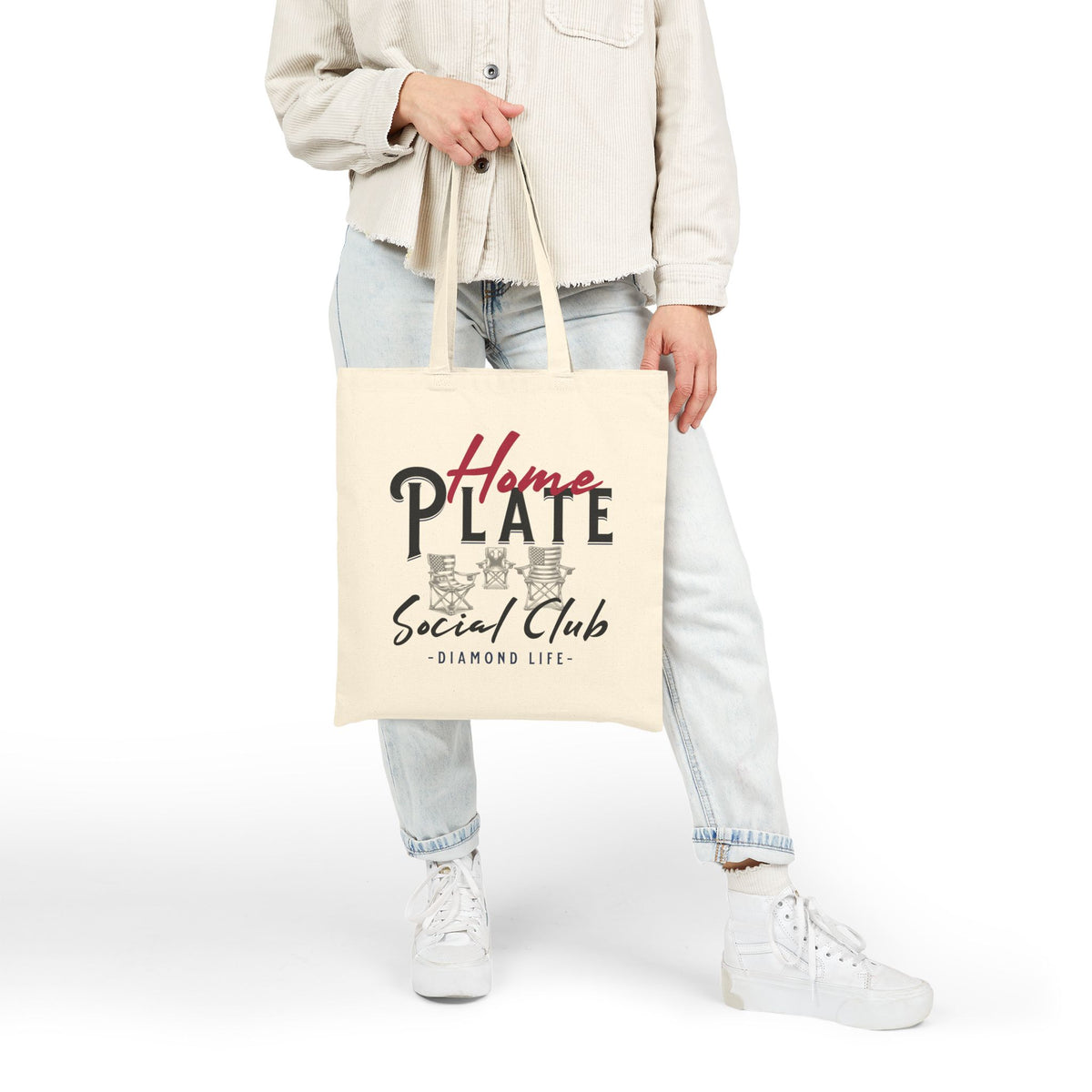 Home Plate Social Club Canvas Tote Bag – Diamond Life