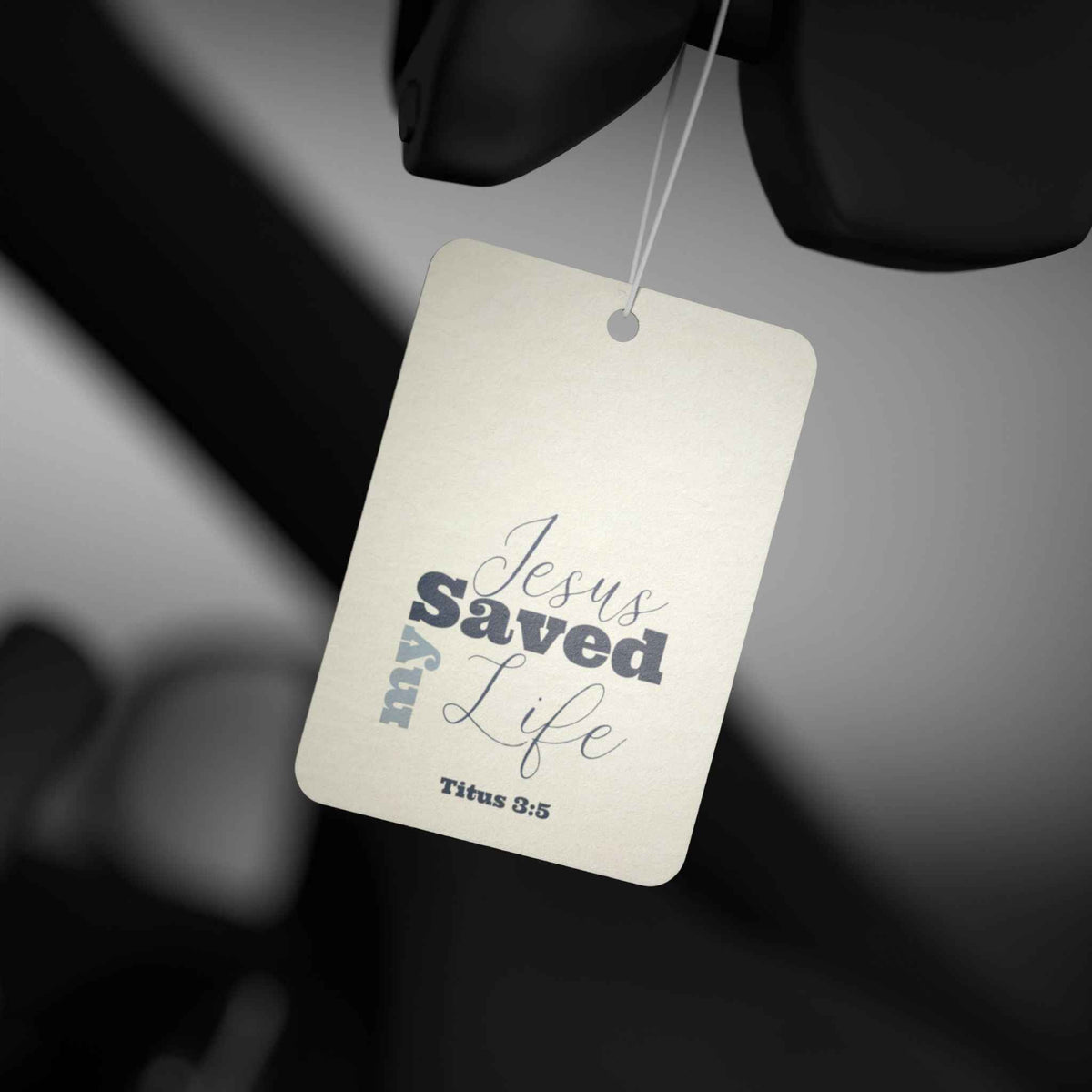 Jesus Saved My Life Air Freshener β Christian Car Hanging Scent