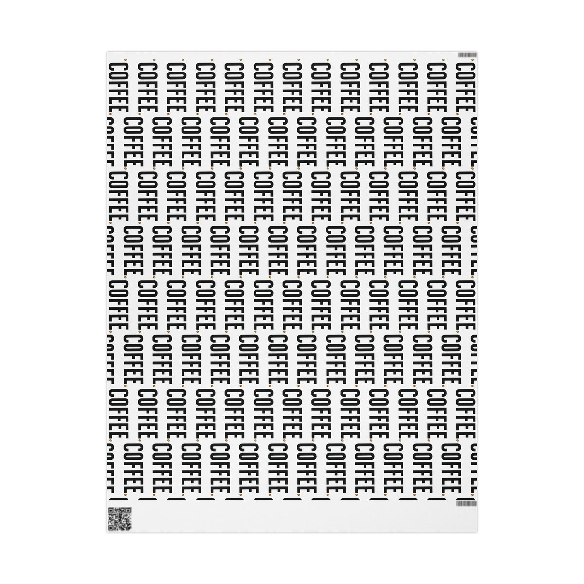 Coffee Lover Typography Matte Wrapping Paper