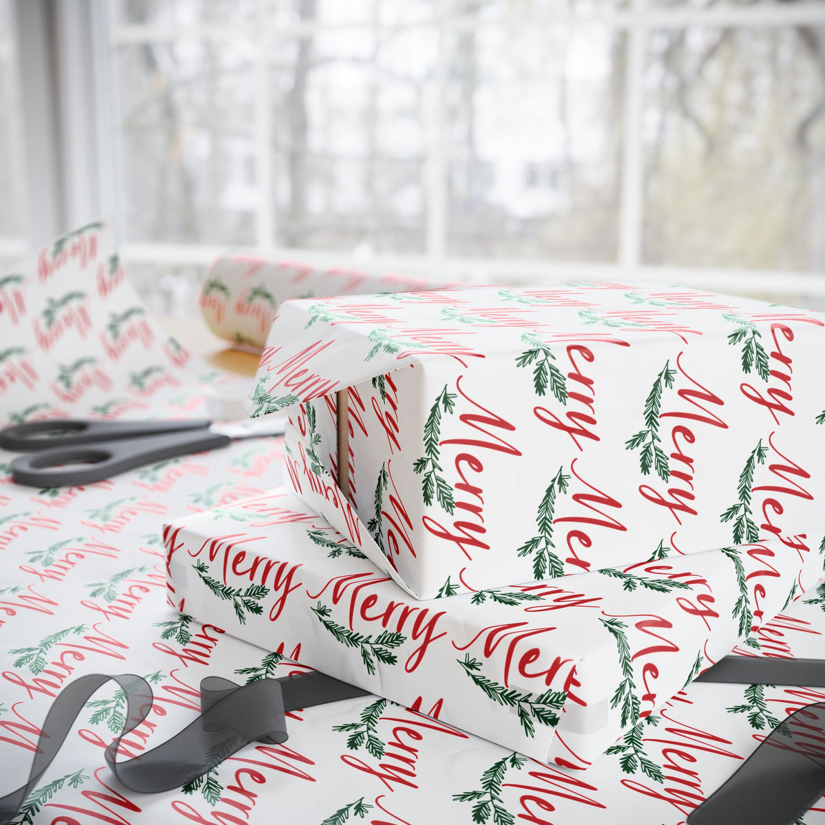 Merry Merry Christmas Matte Wrapping Paper