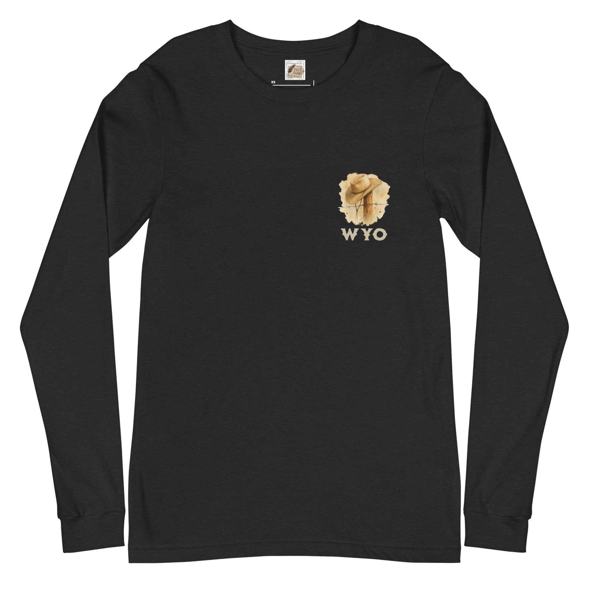Gillette Wyoming Cowboy Riding Horse Long Sleeve Shirt – WYO Graphic Western Tee