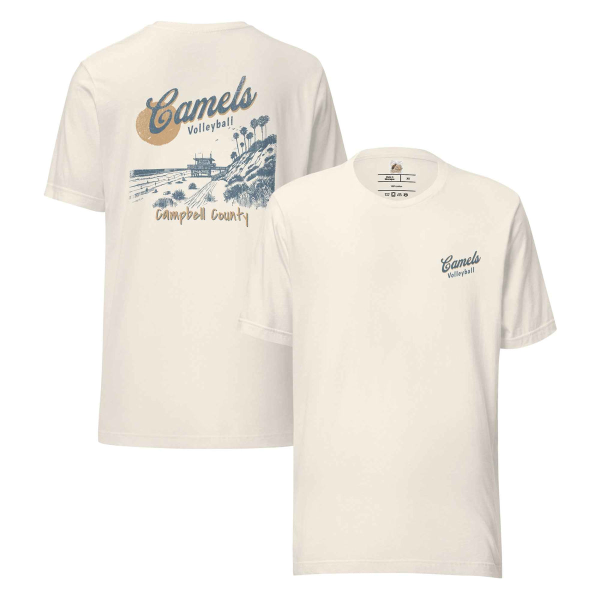 CCHS Camels Volleyball Beach T-Shirt — Campbell County Fan Tee