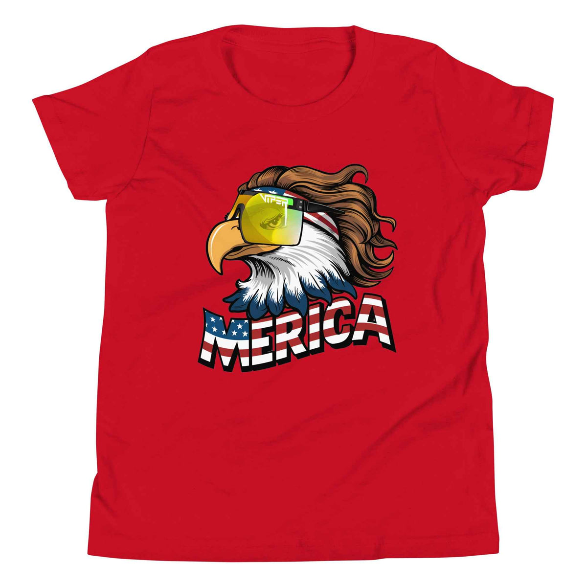 'Merica Eagle Sunglasses Kids T-Shirt – Funny Patriotic American Youth Tee