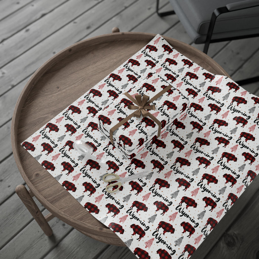 Wrapping Papers, Christmas Gift Wrap, Buffalo Plaid Wyoming Buffalo, Black Red Kraft Paper Brown, Holiday Wrapping, Gift Packaging