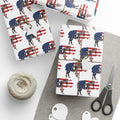 Unique Wrapping Papers - Wyoming Buffalo, Black Gold, Blue Collar, Oilfield, American Flag & Pumpjack Design,Roughneck, Wyoming
