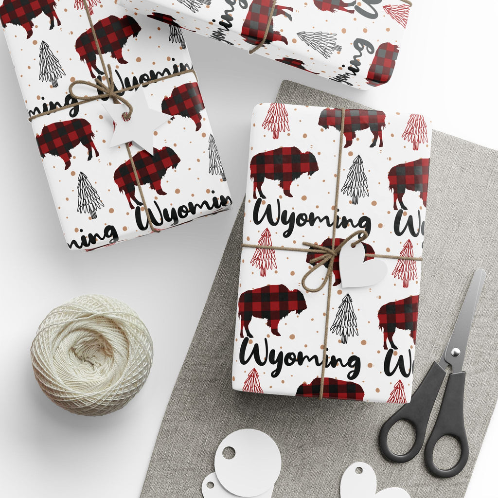 Wrapping Papers, Christmas Gift Wrap, Buffalo Plaid Wyoming Buffalo, Black Red Kraft Paper Brown, Holiday Wrapping, Gift Packaging