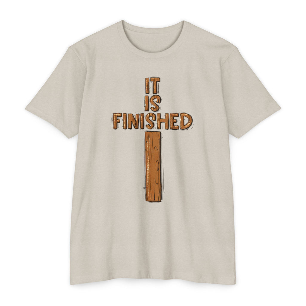 It Is Finished Cross T-Shirt — Christian Faith Scripture Tee
