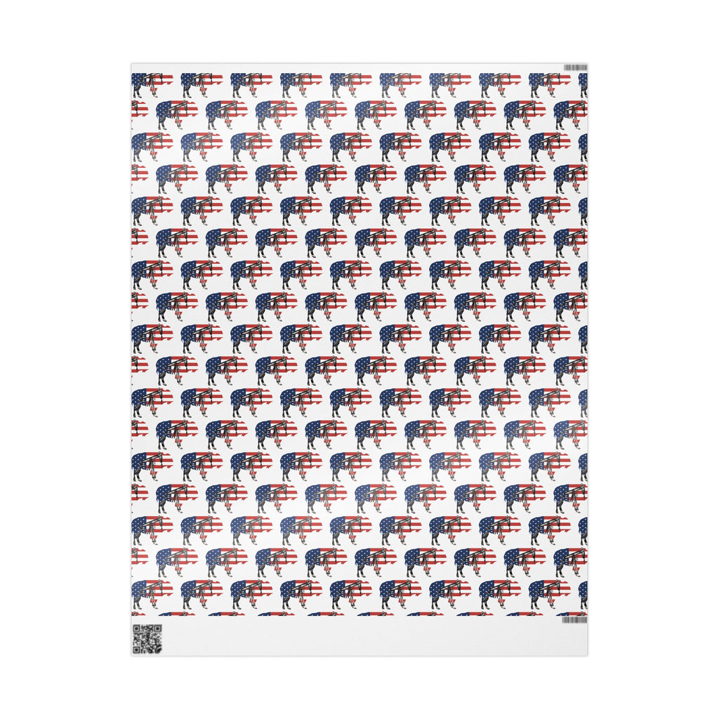 Unique Wrapping Papers - Wyoming Buffalo, Black Gold, Blue Collar, Oilfield, American Flag & Pumpjack Design,Roughneck, Wyoming