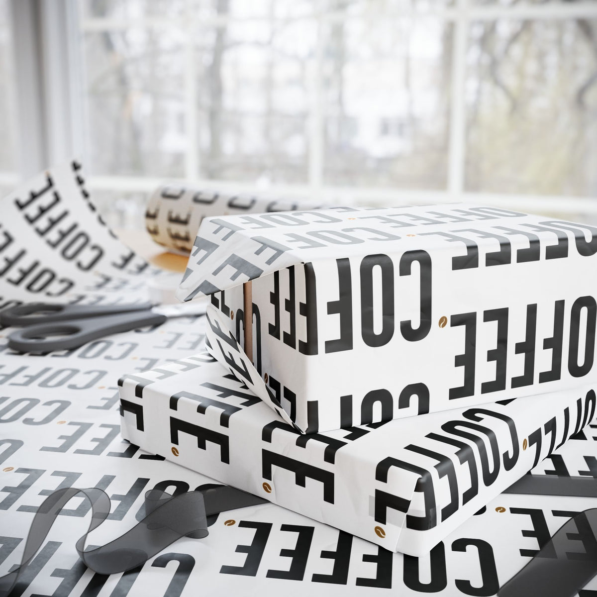 Coffee Lover Typography Matte Wrapping Paper