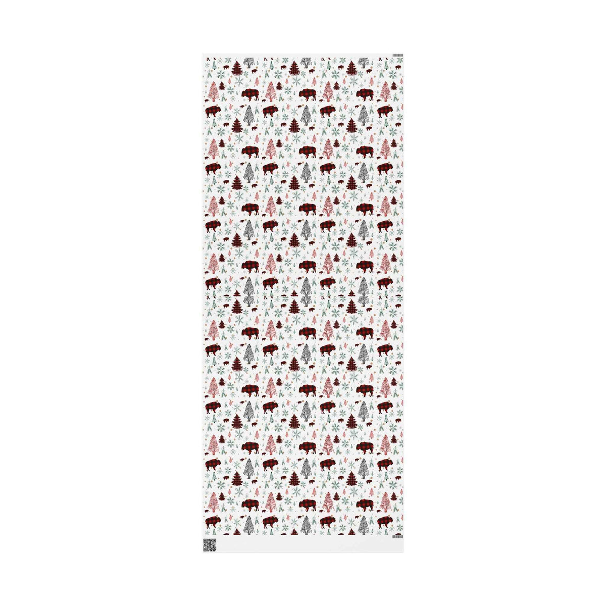 Christmas Buffalo Plaid Wrapping Papers, Snowflakes, Rustic Holiday Gift Wrap - Matte or Glossy Finish, 3 Roll Sizes, Xmas Trees, Red Black,