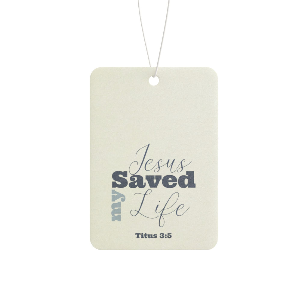 Jesus Saved My Life Air Freshener — Christian Car Hanging Scent