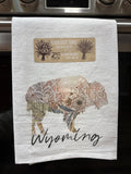 Boho Wyoming Buffalo Kitchen Cotton Flour Sack Towel