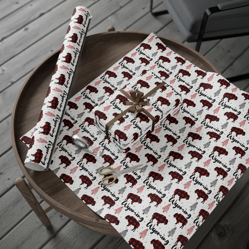 Wrapping Papers, Christmas Gift Wrap, Buffalo Plaid Wyoming Buffalo, Black Red Kraft Paper Brown, Holiday Wrapping, Gift Packaging