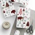 Christmas Buffalo Plaid Wrapping Papers, Snowflakes, Rustic Holiday Gift Wrap - Matte or Glossy Finish, 3 Roll Sizes, Xmas Trees, Red Black,