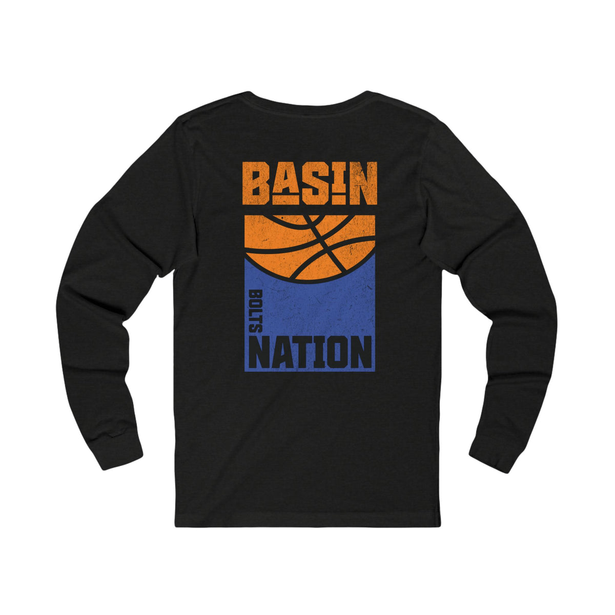 Thunder Basin Bolts Basin Nation Basketball Long Sleeve Tee
