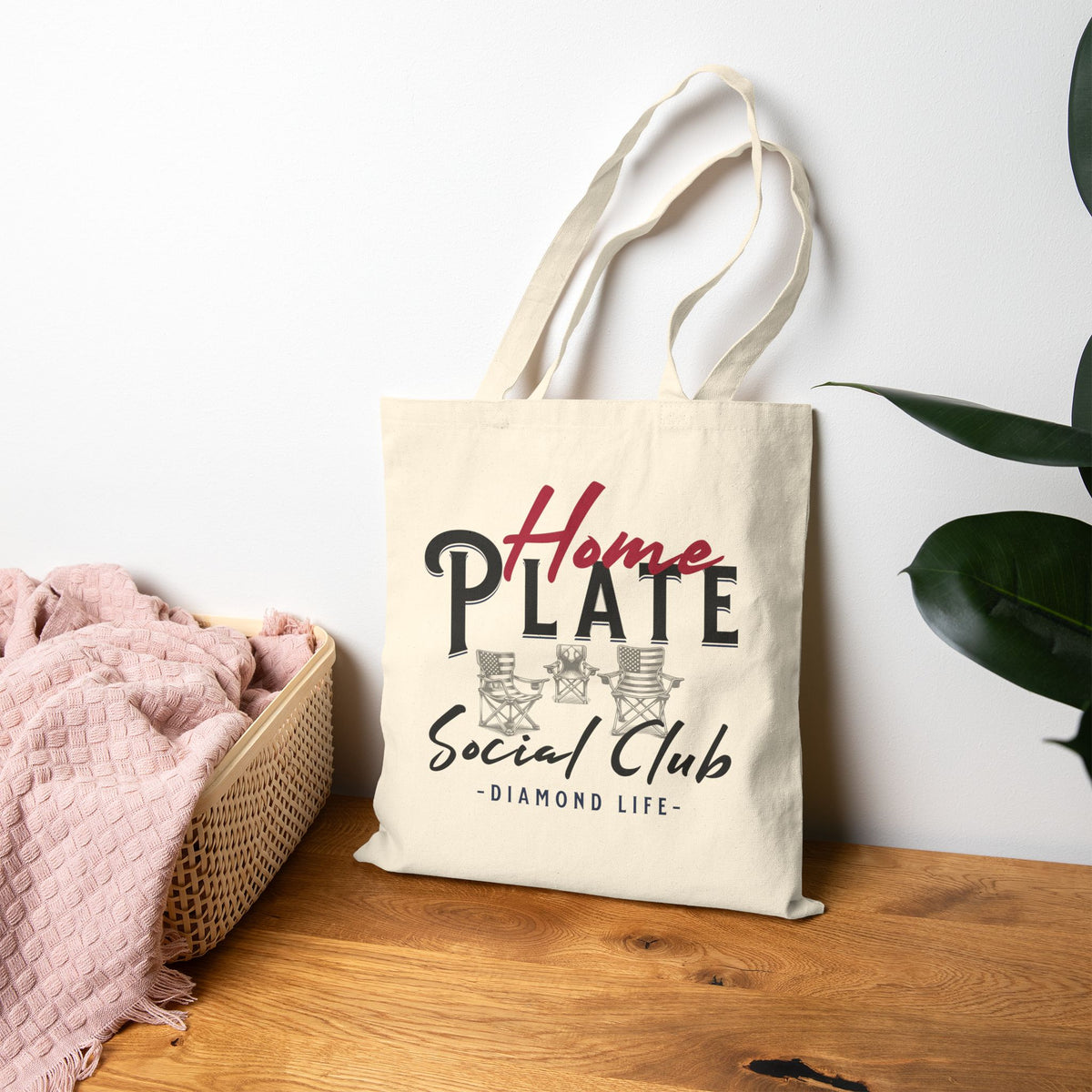 Home Plate Social Club Canvas Tote Bag – Diamond Life