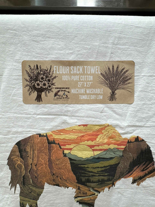 Canyon Buffalo Flour Sack Kitchen Towel
