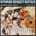 Wyoming Bouquet Buffalo Jigsaw Puzzle, 500 Piece Difficult Adult Puzzle