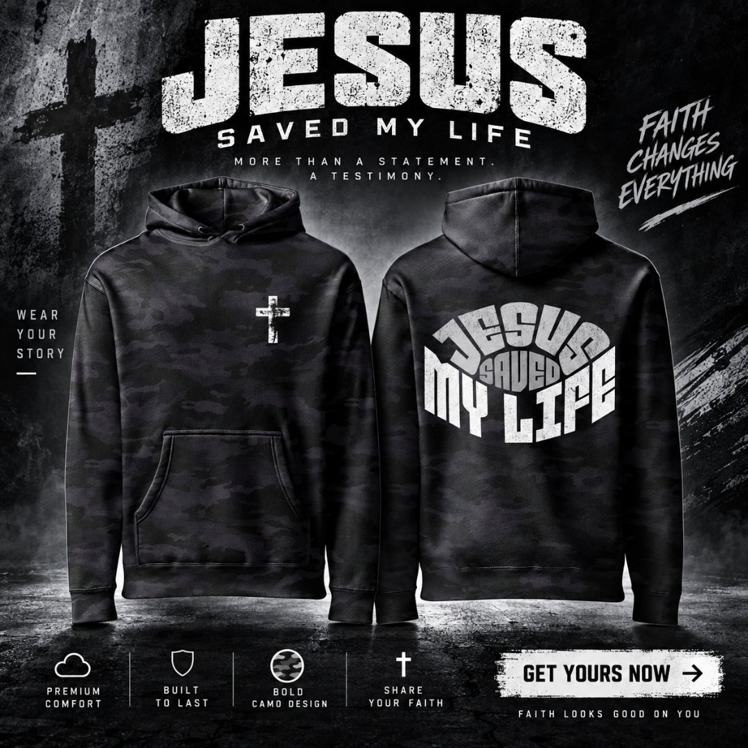 Jesus Saved My Life Urban Heavyweight Hooded Sweatshirt