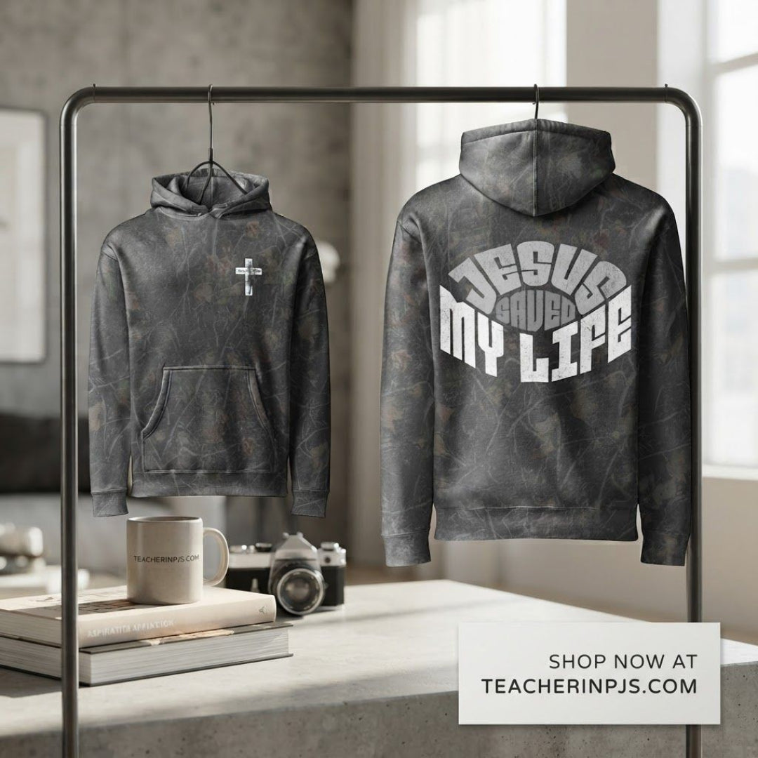 Jesus Saved My Life Urban Heavyweight Hooded Sweatshirt