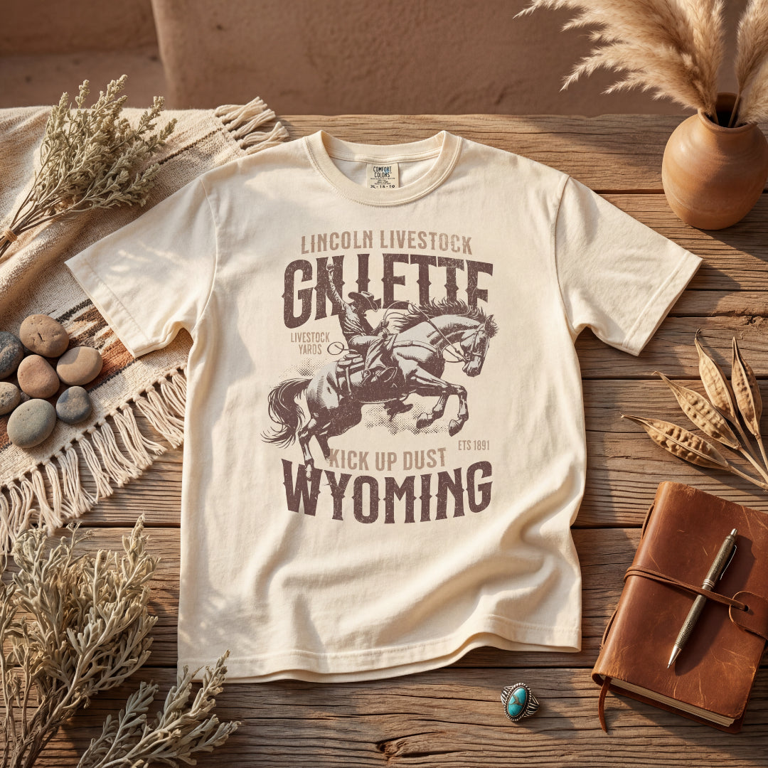 Lincoln Livestock Tshirt, Gillette Wyoming Historical Shirt, Western Graphic Tee