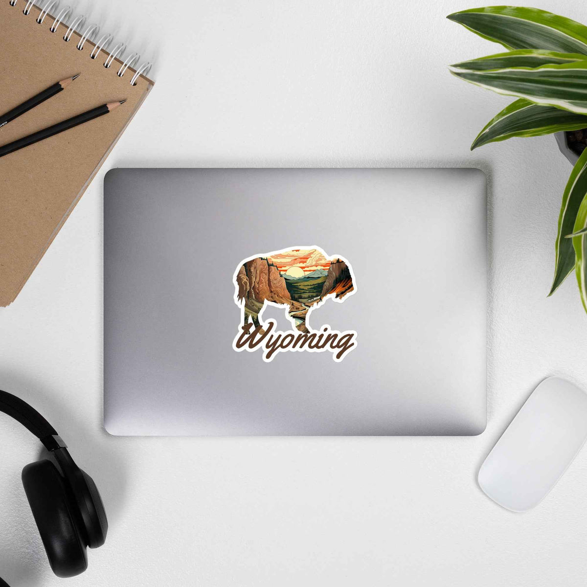Rustic Wyoming Buffalo Sunset Sticker – Mountain Canyon Vinyl Decal