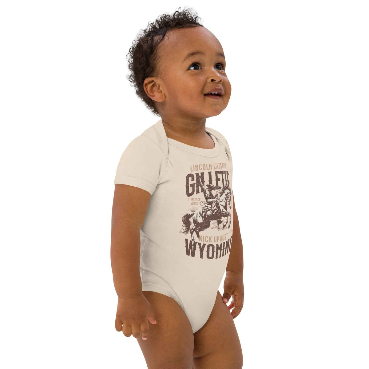Lincoln Livestock Western Graphic Baby Bodysuit | Gillette Wyoming Heritage Infant One-Piece