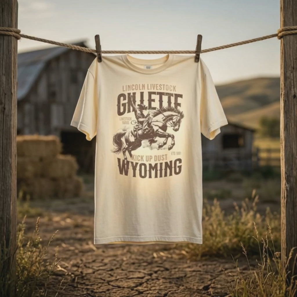 Lincoln Livestock Tshirt, Gillette Wyoming Historical Shirt, Western Graphic Tee