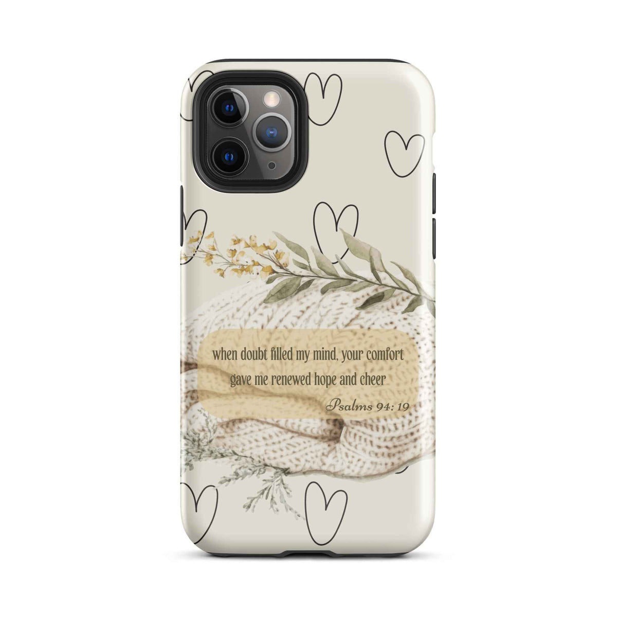Bible Scripture Psalms 94:19 iPhone Case – Christian Scripture Design Tough Case for iPhone®