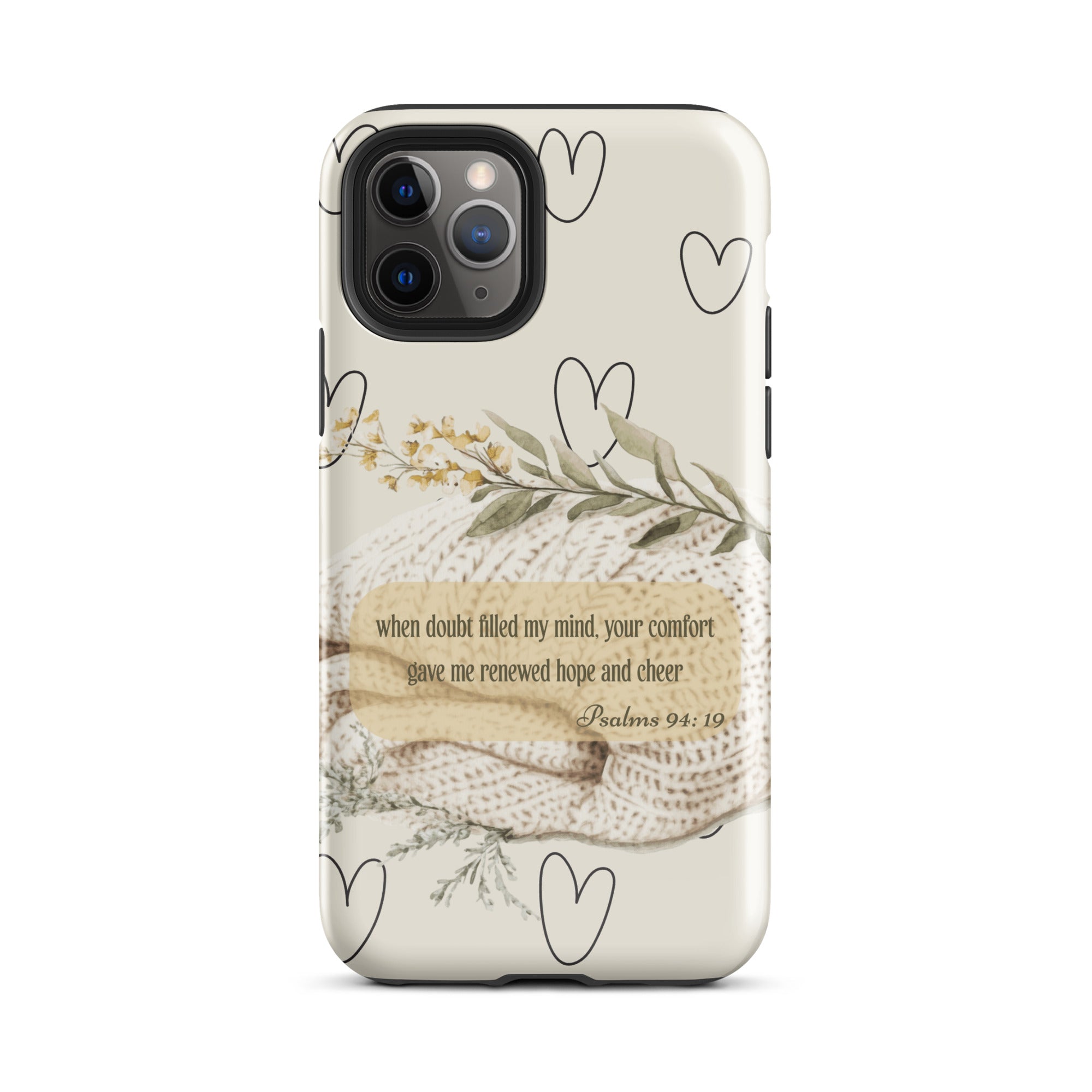 Bible Scripture Psalms 94:19 iPhone Case – Christian Scripture Design Tough Case for iPhone®