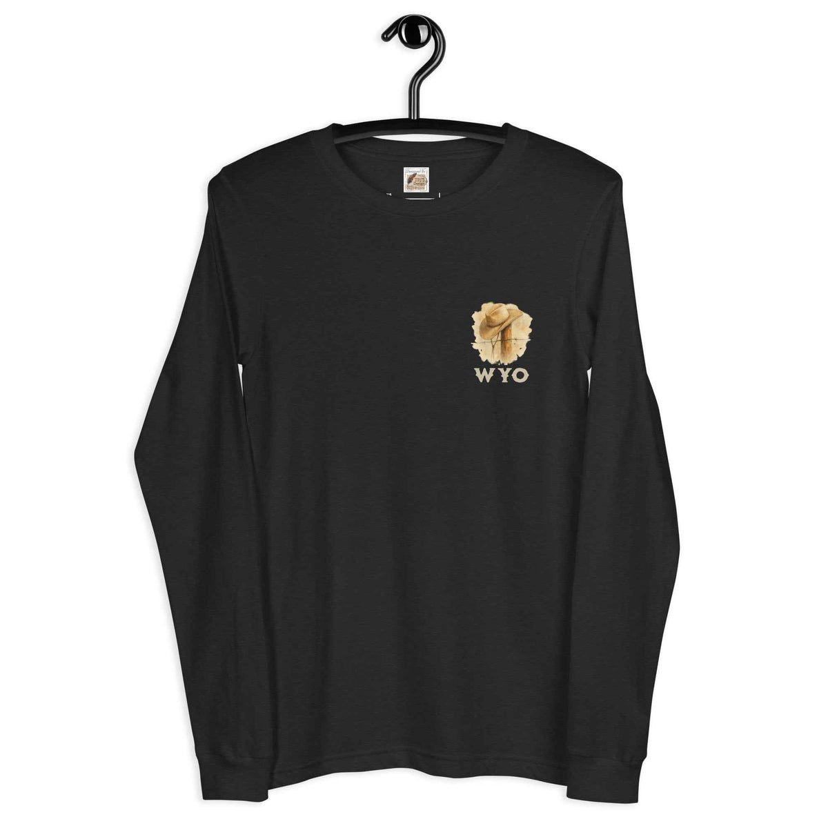 Gillette Wyoming Cowboy Riding Horse Long Sleeve Shirt – WYO Graphic Western Tee