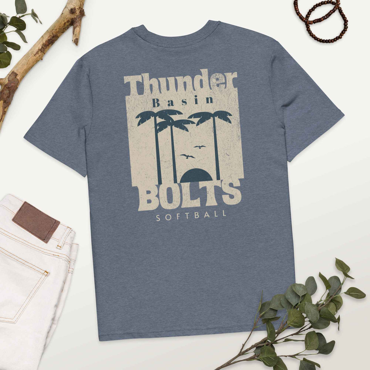 Thunder Basin Bolts Softball Beach Organic Tshirt