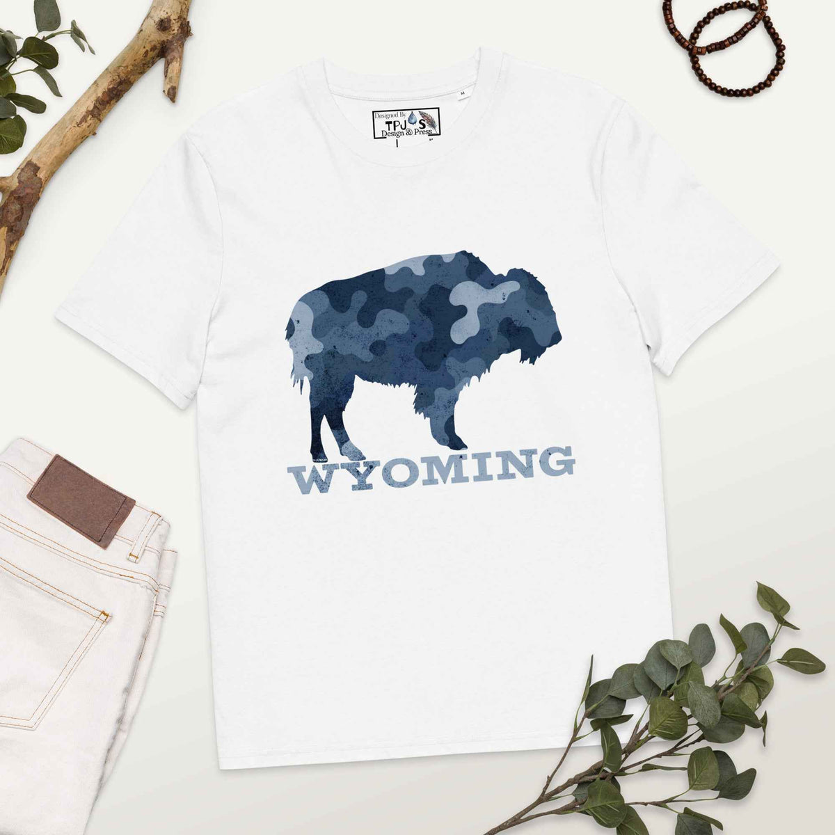 Navy Camo Wyoming T-Shirt – Celebrate Your Spirit with Style!