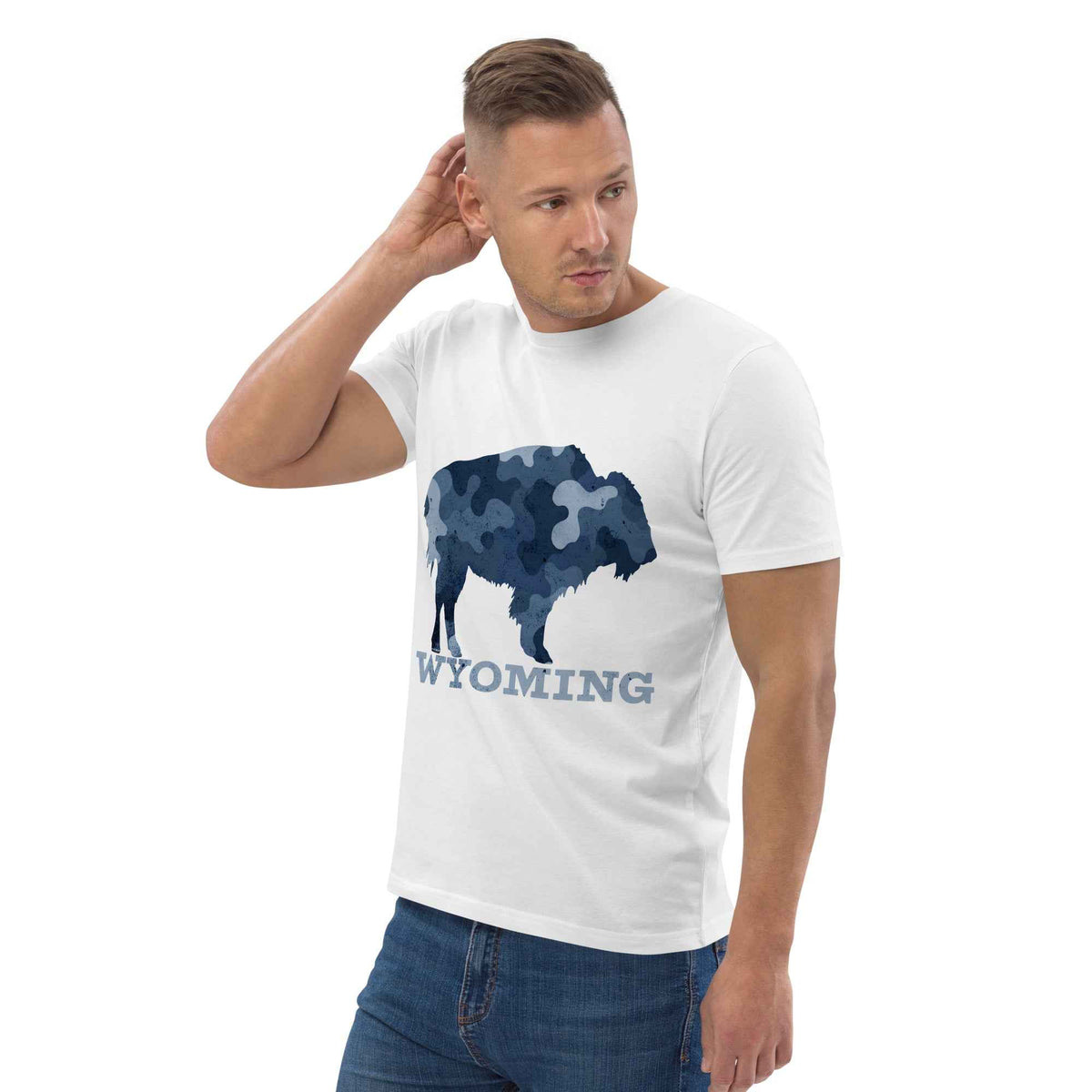 Navy Camo Wyoming T-Shirt – Celebrate Your Spirit with Style!