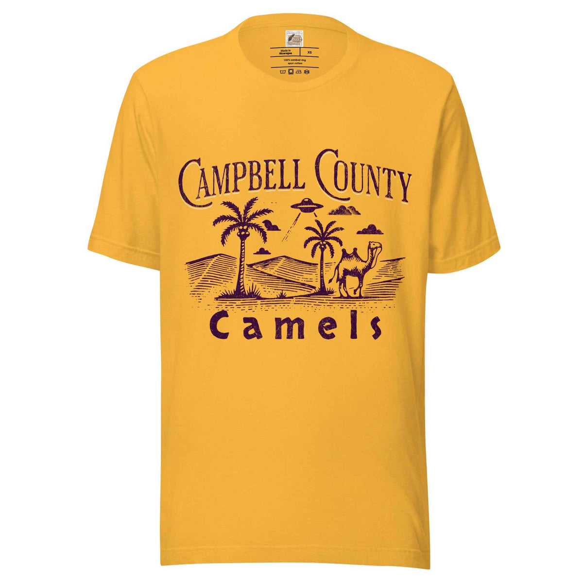 Campbell County Camels High Desert Shirt Yellow and Purple