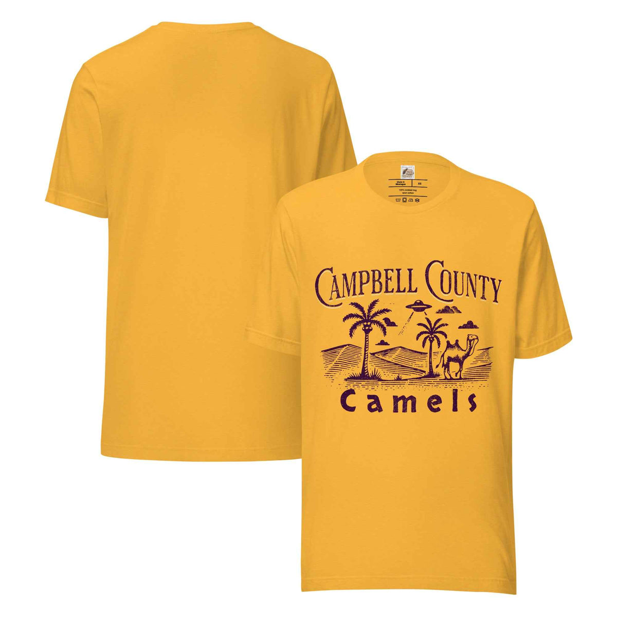 Campbell County Camels High Desert Shirt Yellow and Purple