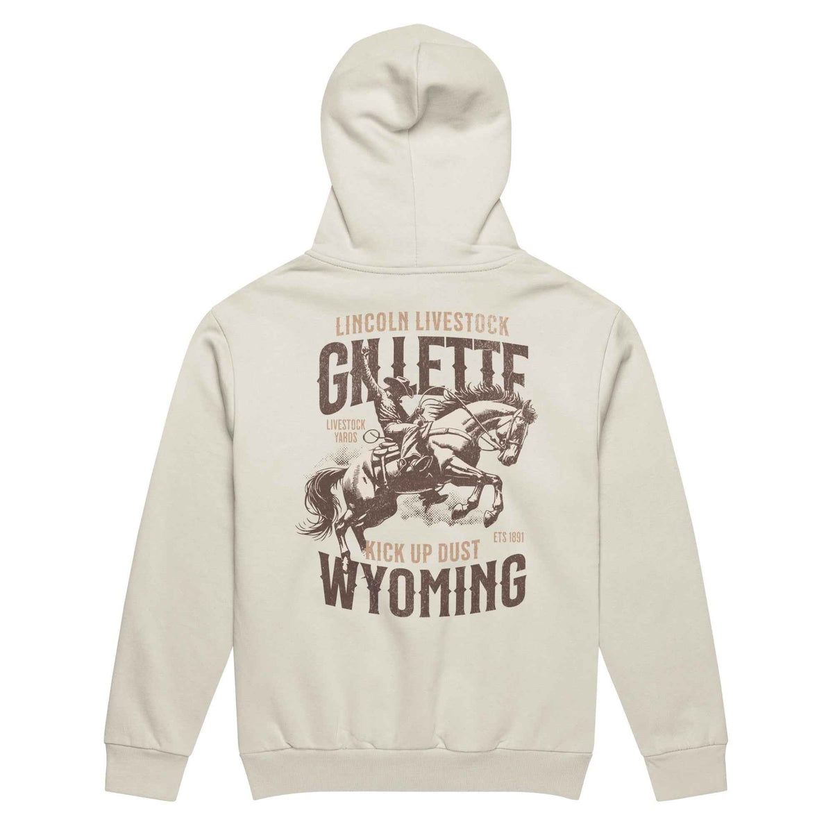 Gillette Wyoming Cowboy Hoodie – Lincoln Livestock Heavyweight Pullover
