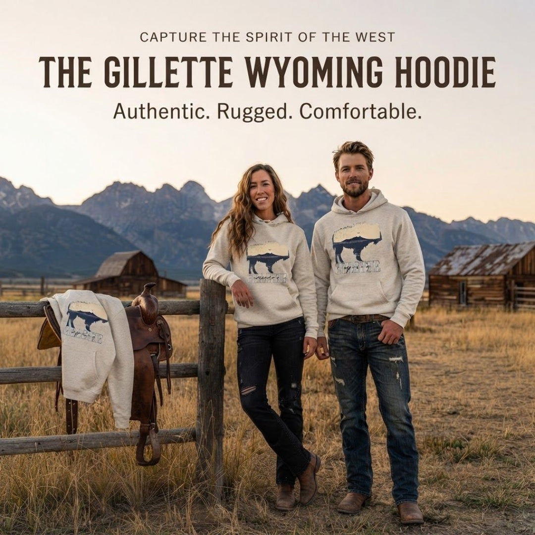 Rustic Gillette Wyoming Oatmeal Hoodie