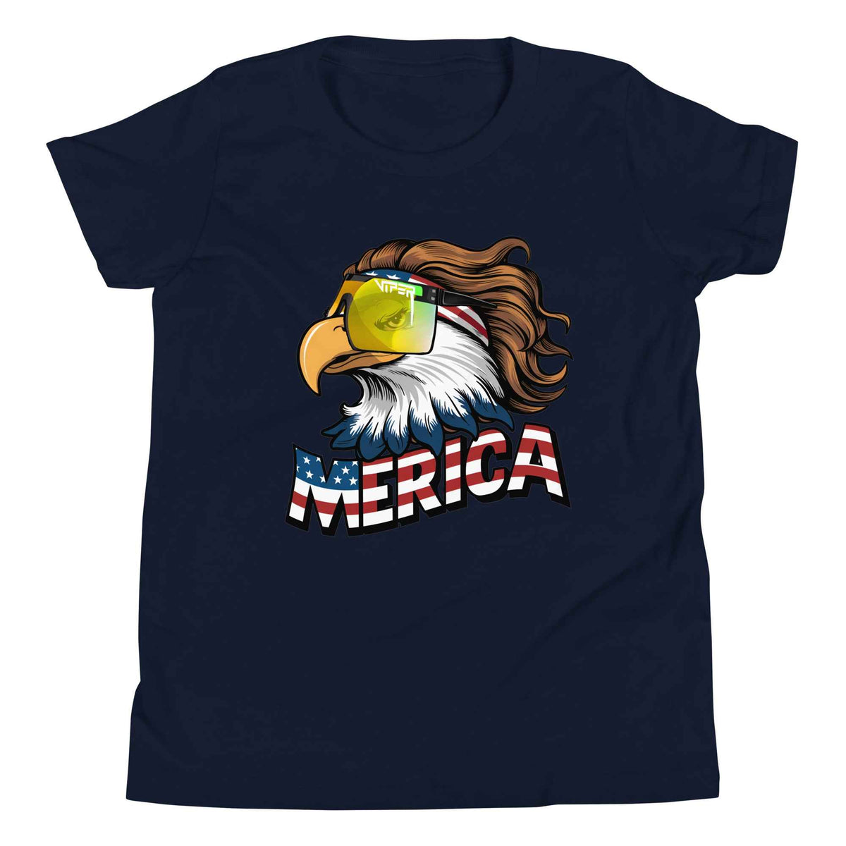 'Merica Eagle Sunglasses Kids T-Shirt – Funny Patriotic American Youth Tee